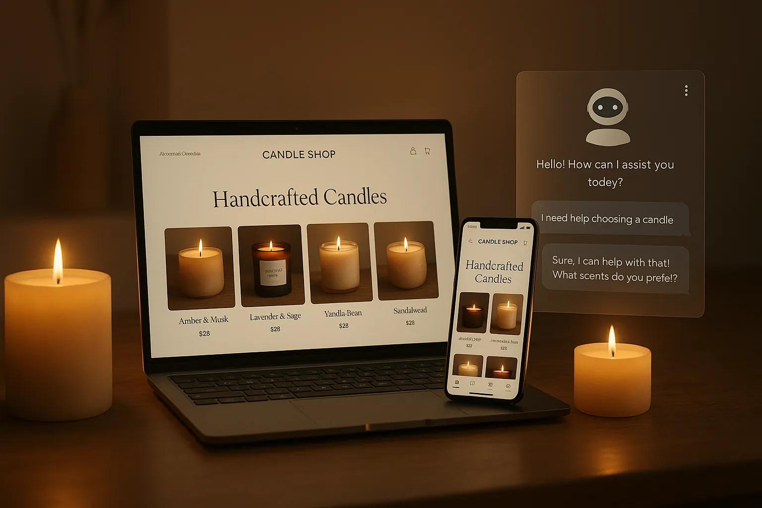 AI chatbot pre e-shop so sviečkami: praktický sprievodca